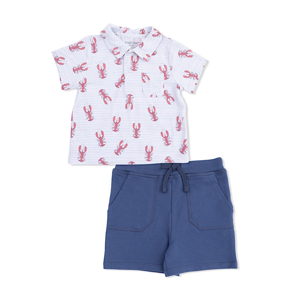 Angel Dear Polo with Everyday Shorts - Lobsters