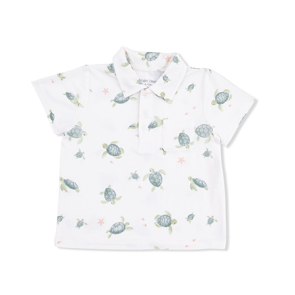 Angel Dear Polo with Casual Shorts - Sea Turtles