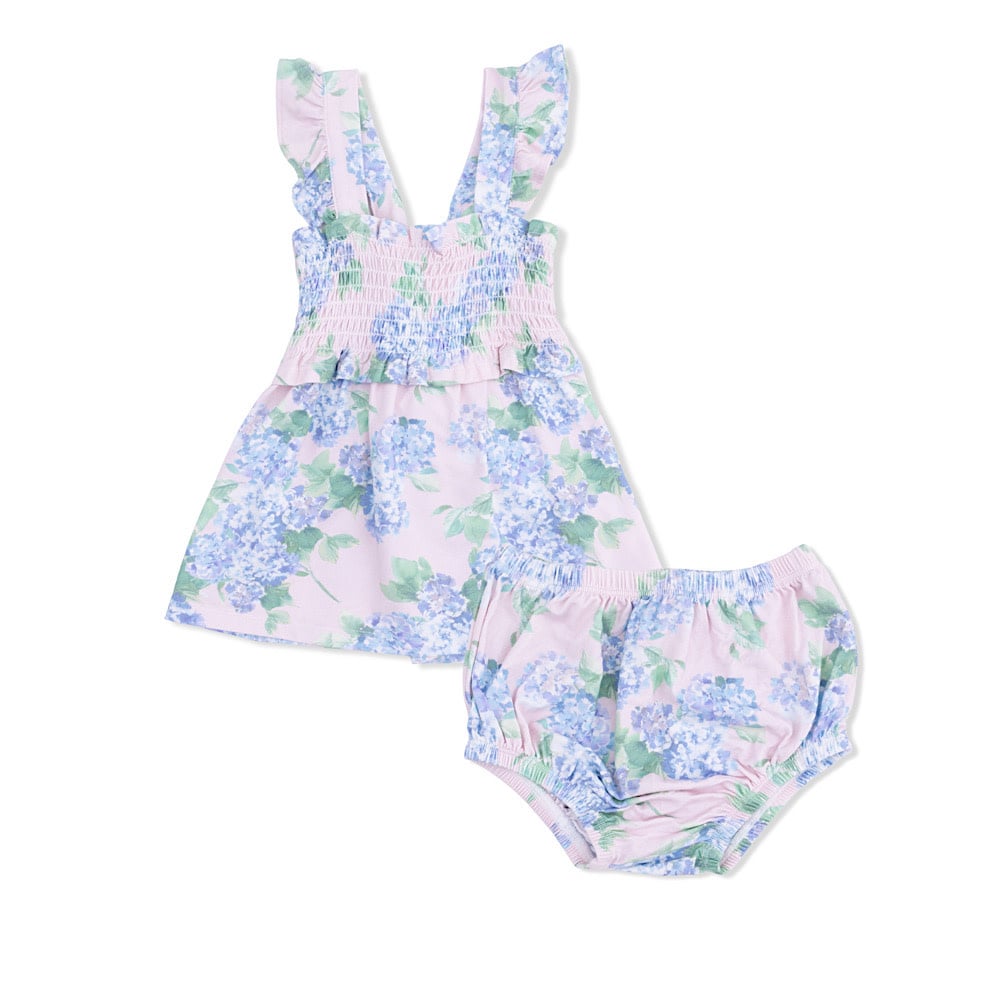Angel Dear Angel Dear Smocked Top with Bloomers - Hydrangeas