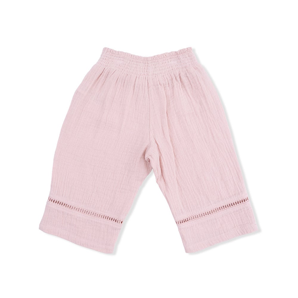 Angel Dear Smocked Waist Pants - Pink