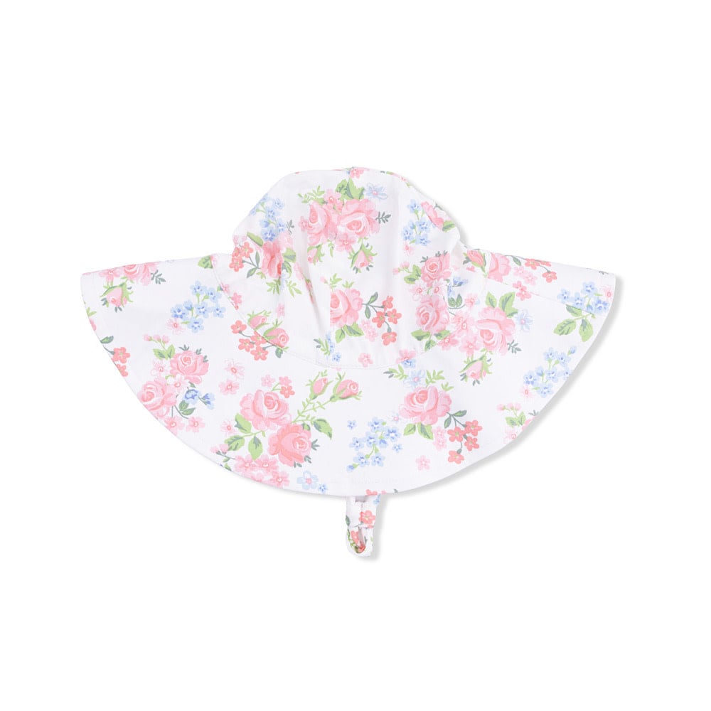 Angel Dear Angel Dear Wide Brim Sun Hat - Cute Little Roses
