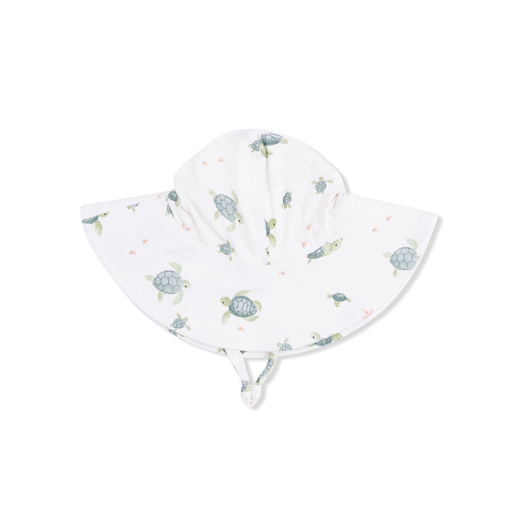 Angel Dear Wide Brim Sun Hat - Sea Turtles