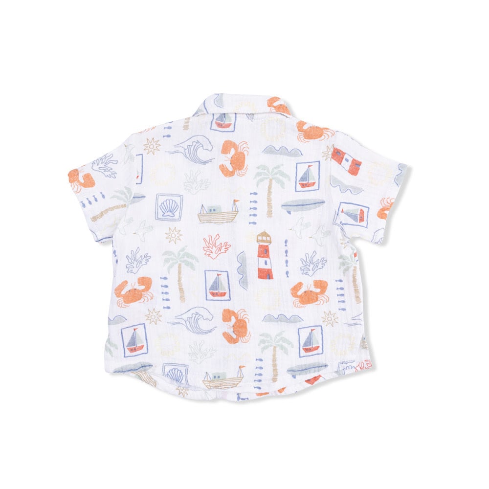 Angel Dear Polo Button Up with Casual Shorts - Club Mediterranean