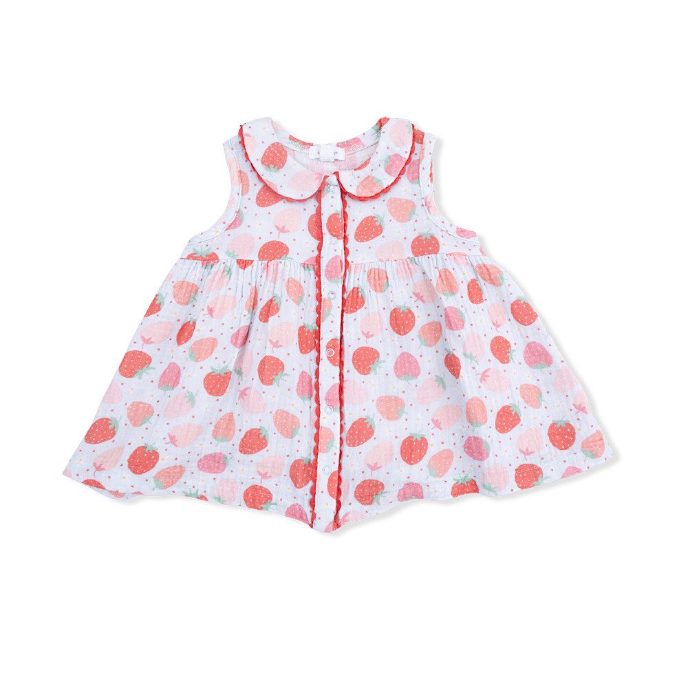 Angel Dear Jill Dress Sleeveless with Bloomers - Strawberry Bliss