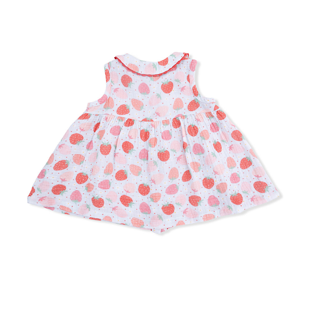 Angel Dear Jill Dress Sleeveless with Bloomers - Strawberry Bliss
