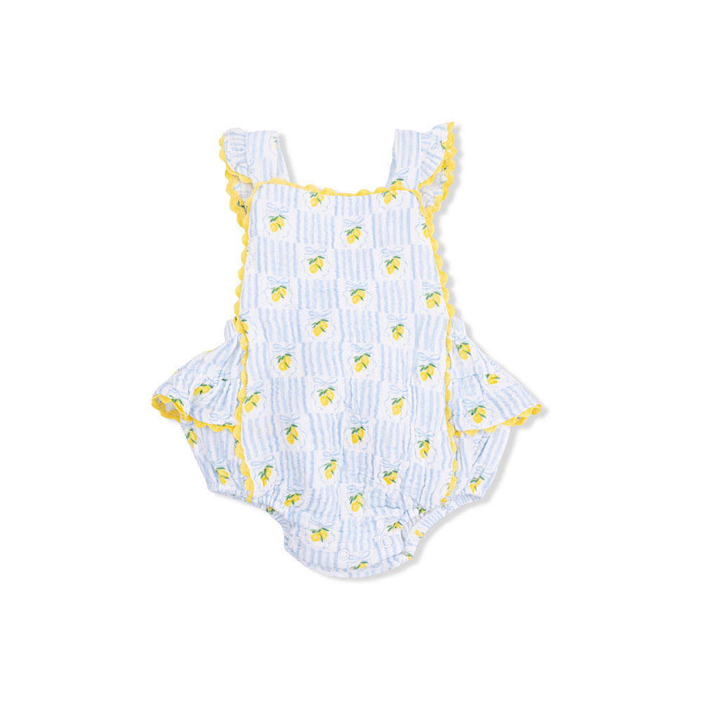 Angel Dear Ric Rac Ruffle Sunsuit - Lovely Lemons