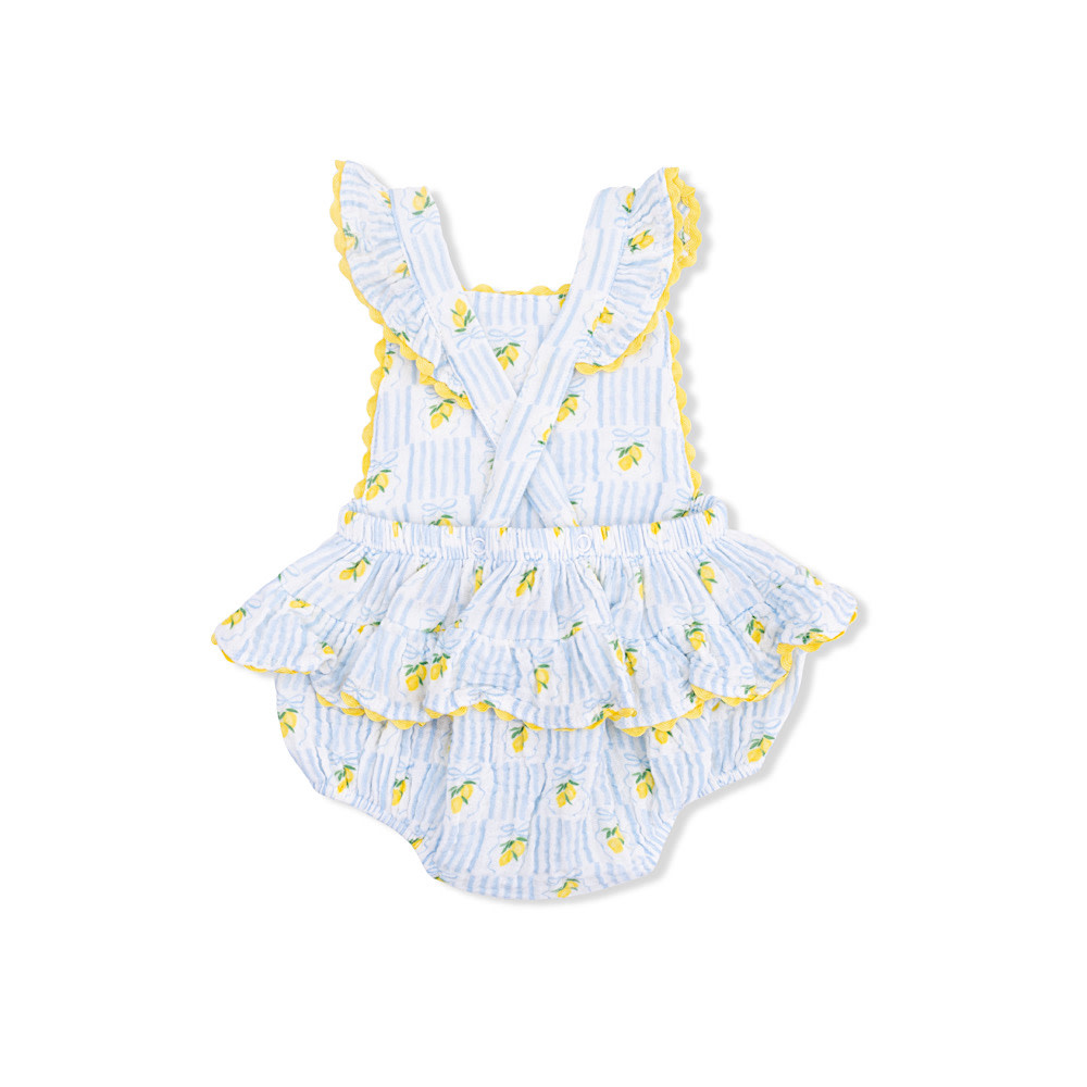 Angel Dear Ric Rac Ruffle Sunsuit - Lovely Lemons
