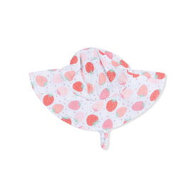 Angel Dear Angel Dear Wide Brim Sun Hat - Strawberry Bliss