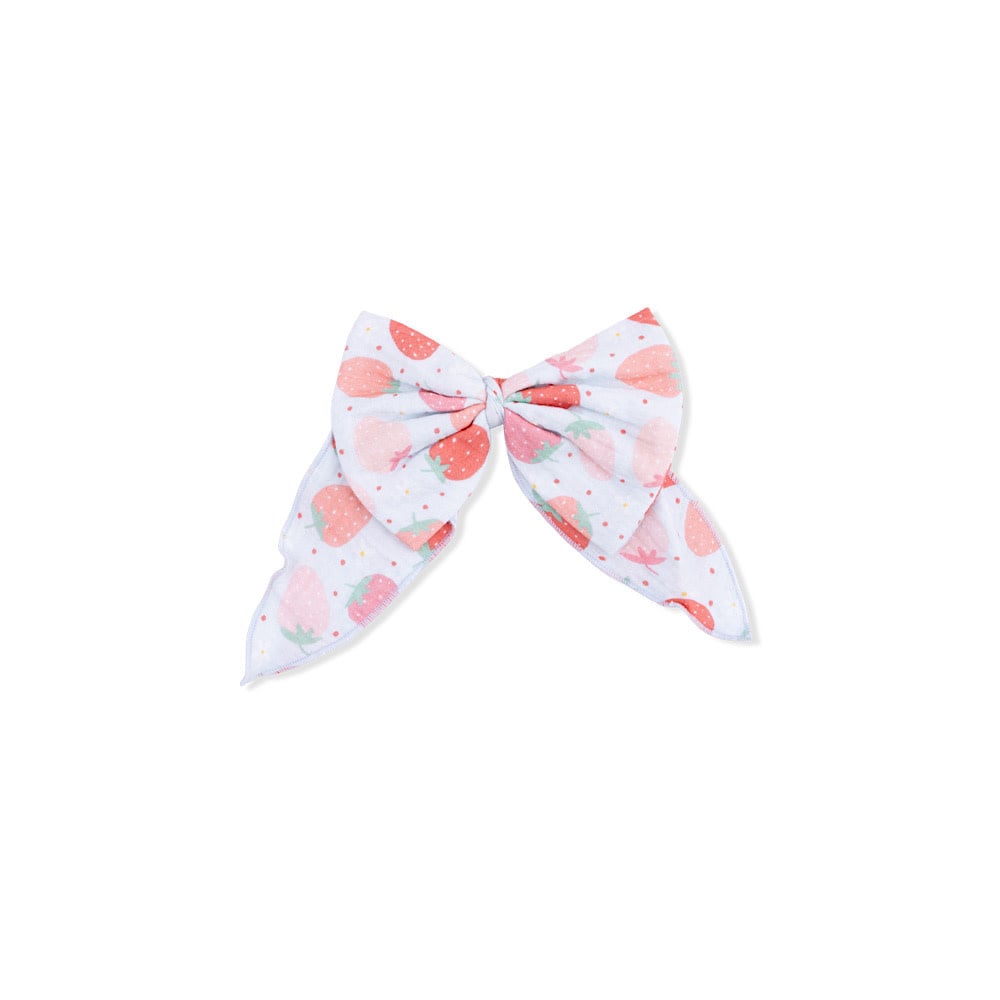 Angel Dear Large Bow - Strawberry Bliss