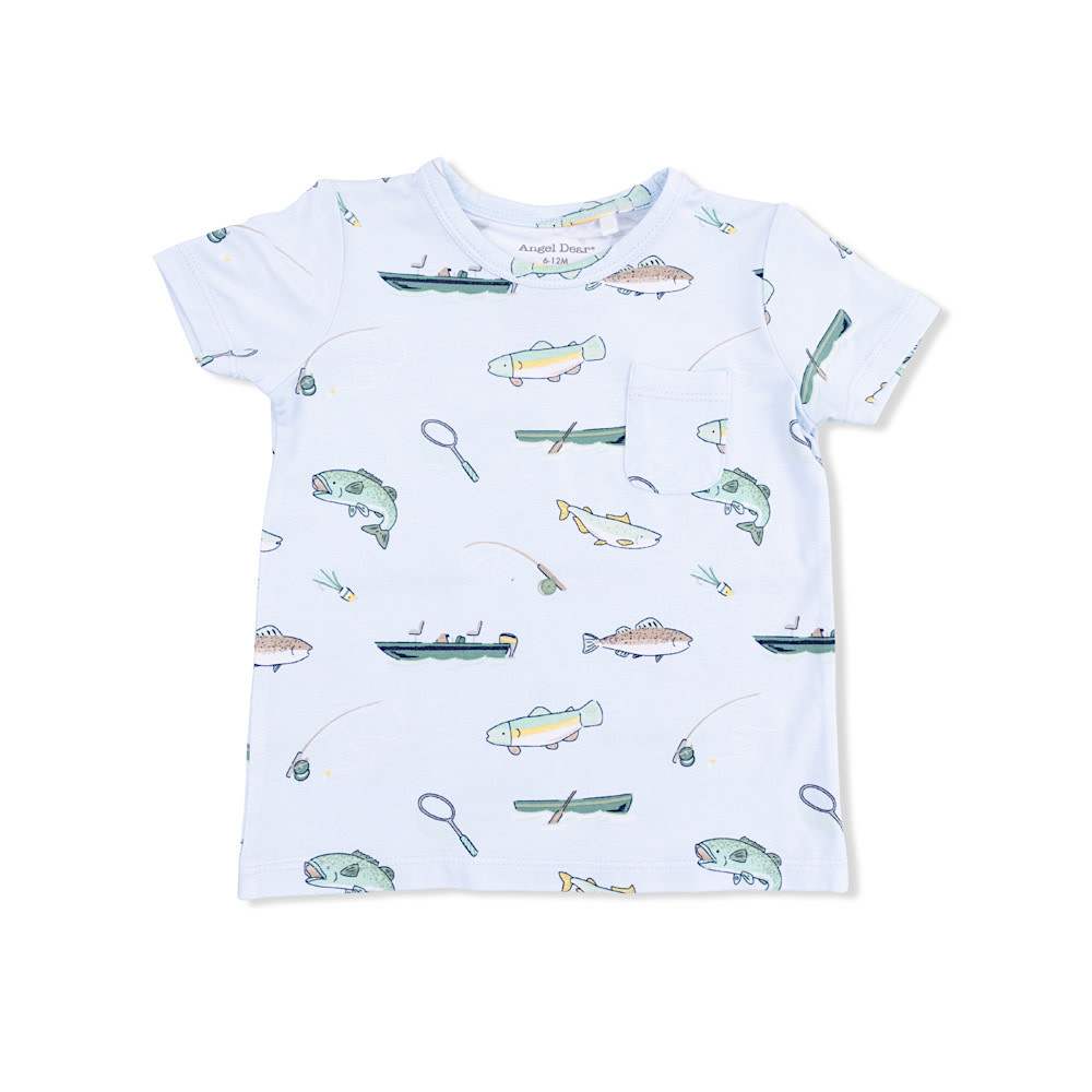 Angel Dear Crewneck Tee with Casual Shorts - Fishing