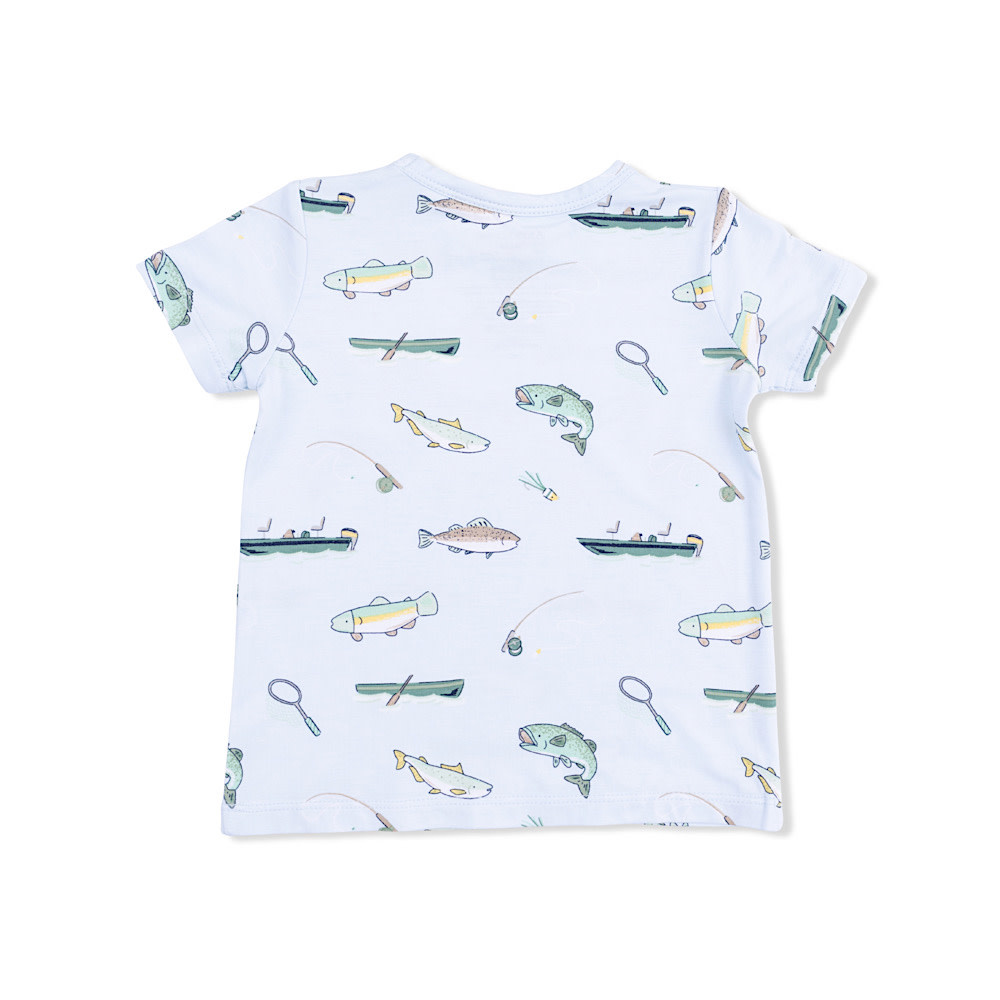 Angel Dear Crewneck Tee with Casual Shorts - Fishing
