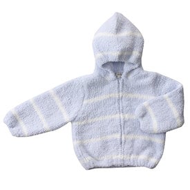 Angel Dear Angel Dear Chenille Hoodie - Light Blue/Ivory Stripe