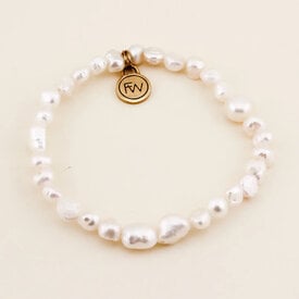 Freshwater Curated Goods Beaded Bracelet - Pearl