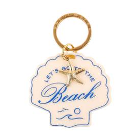 Freshwater Curated Goods Bag Charm - Beach Shell with Starfish