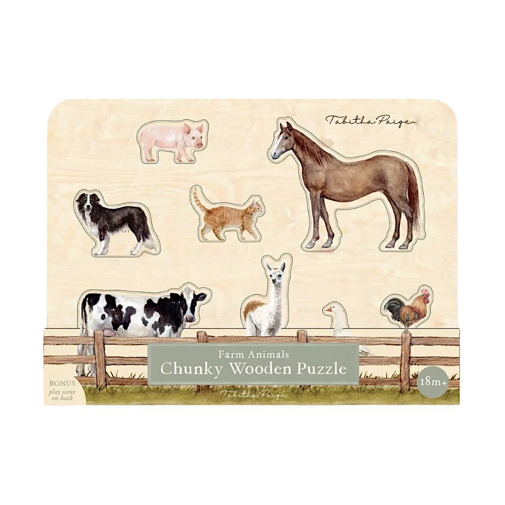 Wooden Puzzle - Farm Animals
