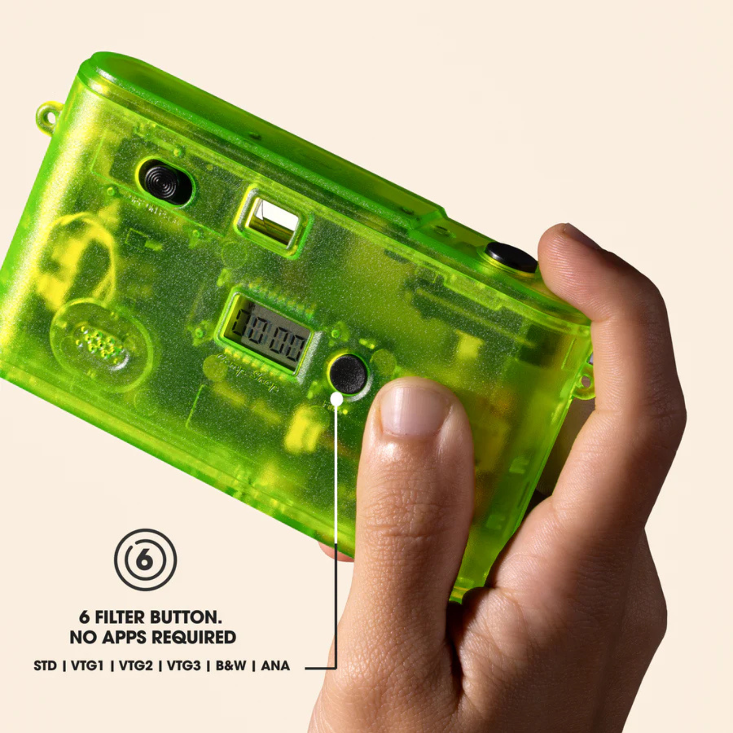 Camp Snap 2 Screen Free Digital Camera - Twisted Lime
