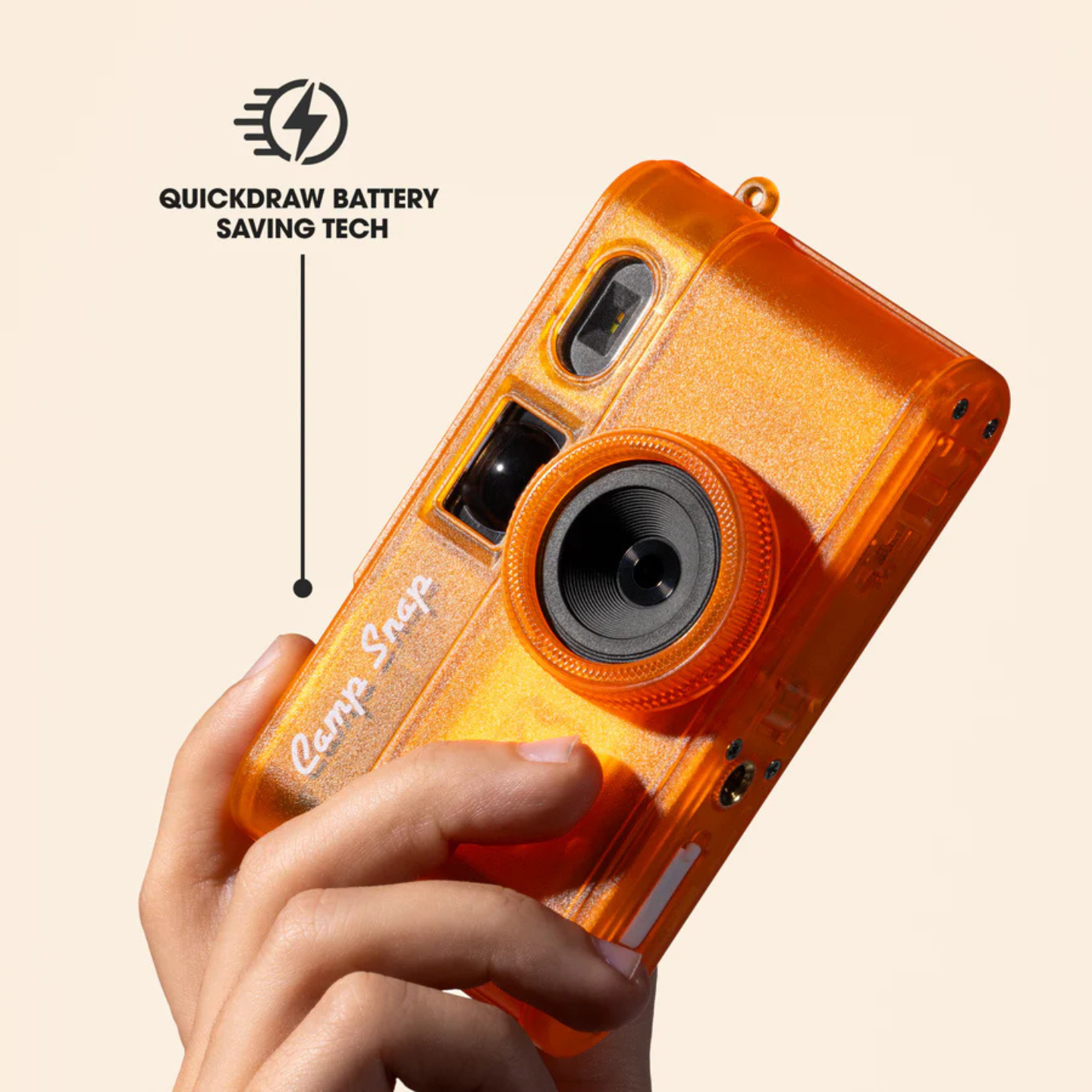 Camp Snap 2 Screen Free Digital Camera - Tangerine Drift