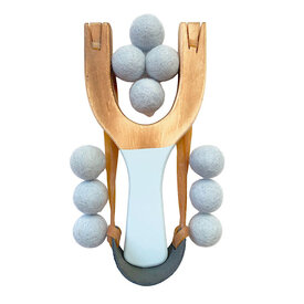 Little Lark Little Lark Wooden Slingshot - Cloud Blue Handle with Cloud Blue Felt Balls