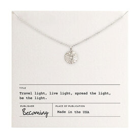 Becoming Jewelry Becoming Jewelry - 18" Necklace - Be The Light - Sterling Silver