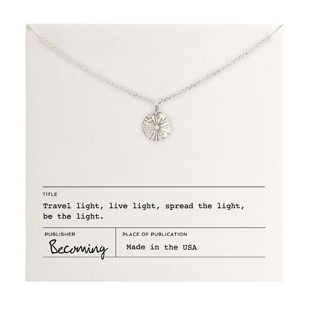 Becoming Jewelry - 18" Necklace - Be The Light - Sterling Silver