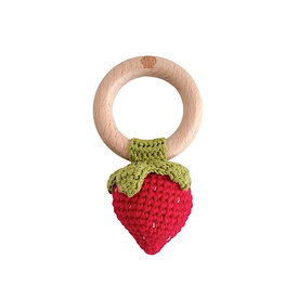 The Blueberry Hill The Blueberry Hill - Crochet Rattle - Strawberry