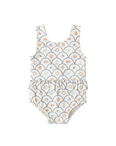 Rylee + Cru Swim Skirted One-Piece - Nautical Suns