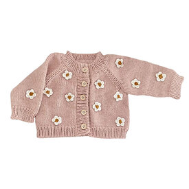 The Blueberry Hill The Blueberry Hill Baby Flower Cardigan Blush