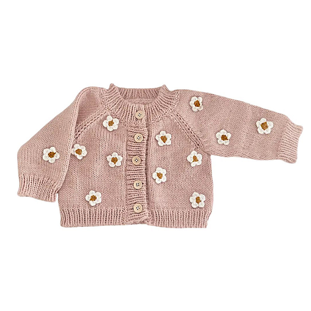 The Blueberry Hill The Blueberry Hill Baby Flower Cardigan Blush