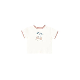 Quincy Mae Quincy Mae Ringer Tee - Cherry