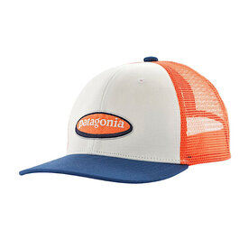 Patagonia Patagonia -  Kids Trucker Hat - Oval Logo: Birch White