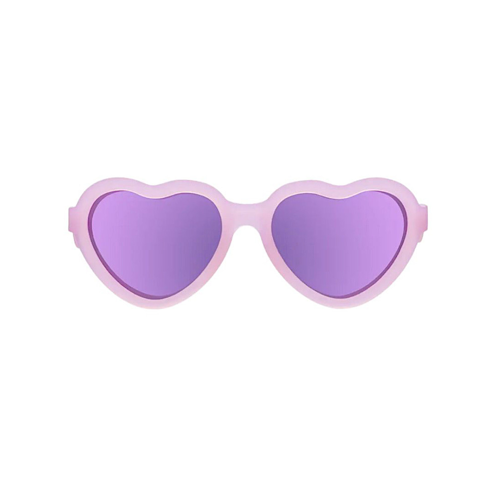 Babiators - Sunglasses - Heart Polarized Mirrored Lenses - Frosted Pink