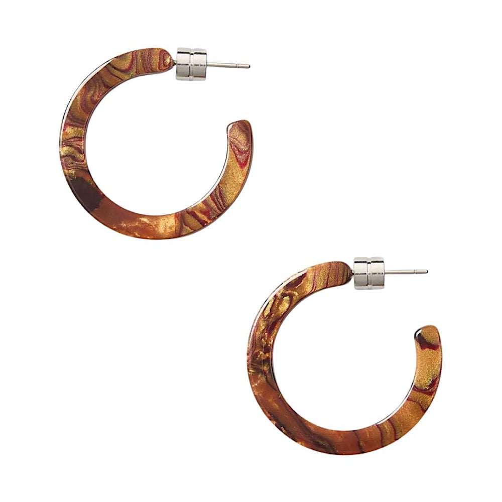 Machete Mini Hoop Earrings - Bronze