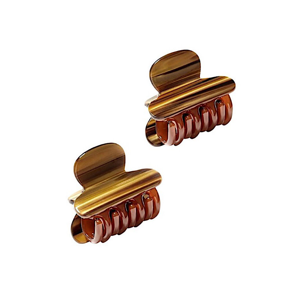 Machete Machete Twin Claw Hair Clips - Tiger's Eye