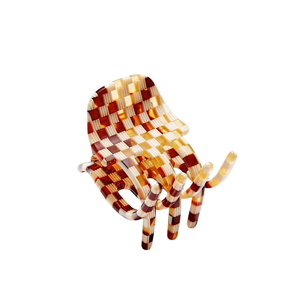 Machete Mini Claw Hair Clip - Tortoise Checker