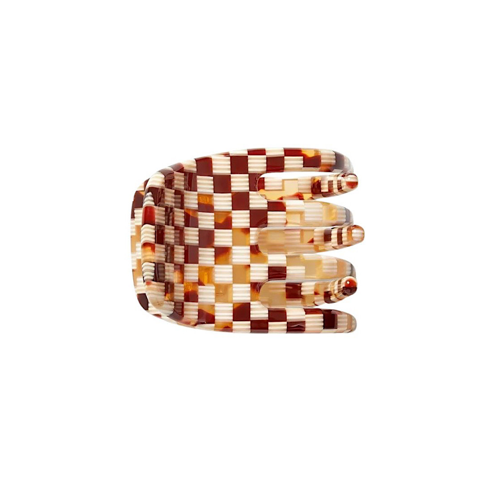 Machete Mini Claw Hair Clip - Tortoise Checker