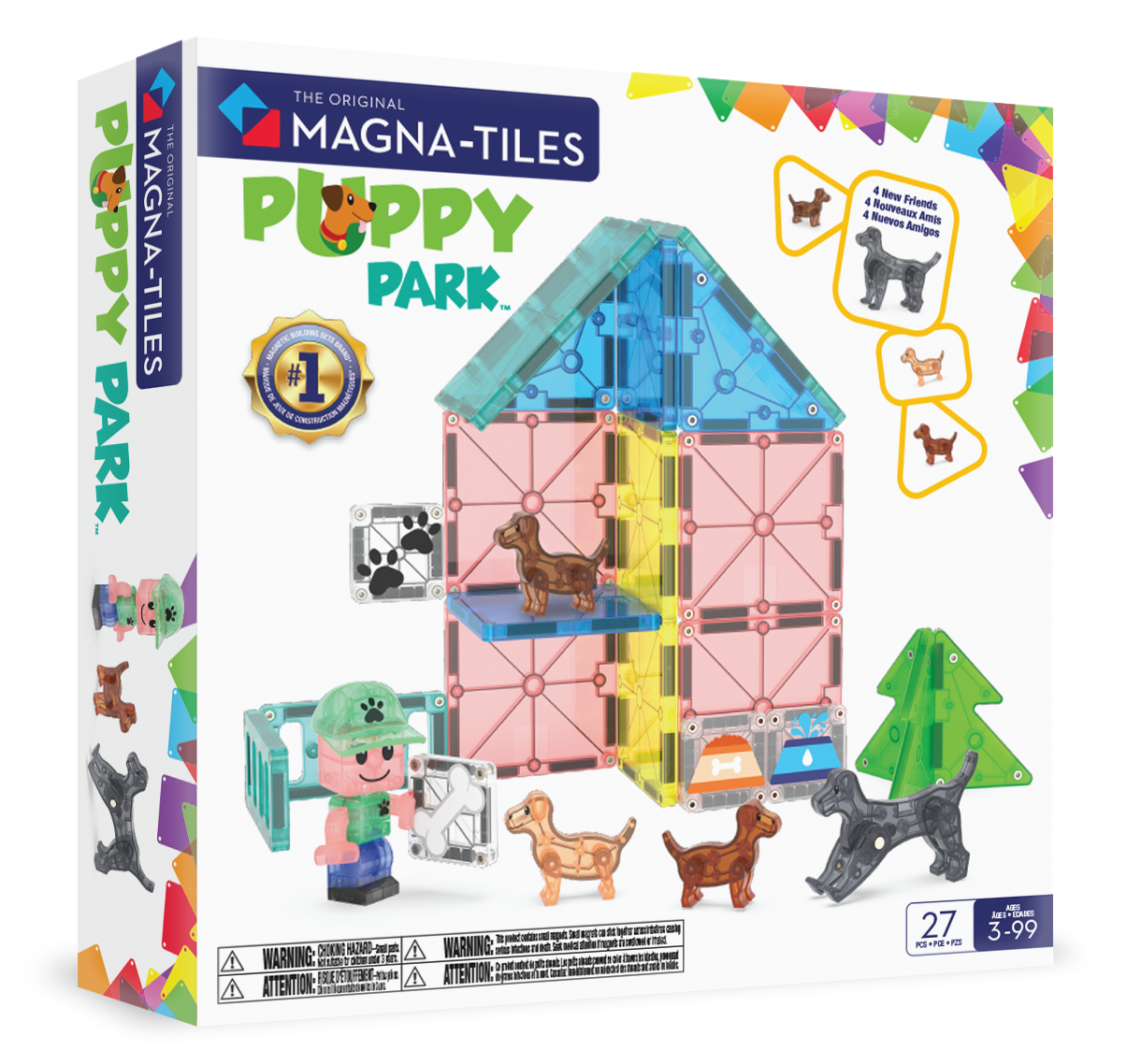 Magna-Tiles 27 Piece Set - Puppy Park
