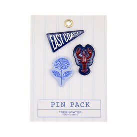 Freshwater Curated Goods Freshwater Enamel Pin Pack of 3 - East Coast