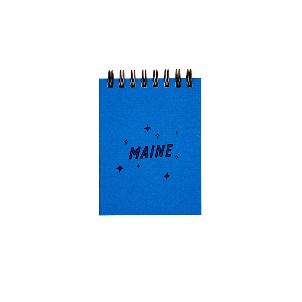 Ruff House Print Shop Custom Mini Jotter Notebook - Maine Happy Place - Bluebird