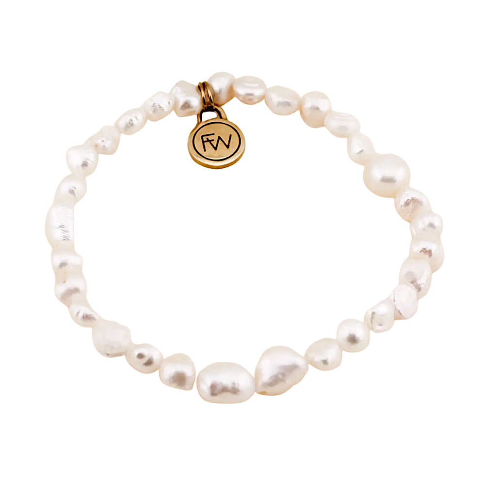 Freshwater Beaded Bracelet - Pearl