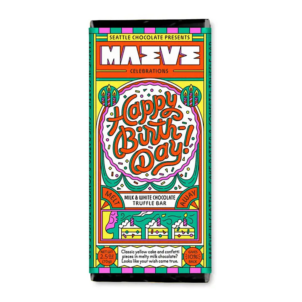  Maeve Milk Chocolate Truffle Bar - Happy Birthday