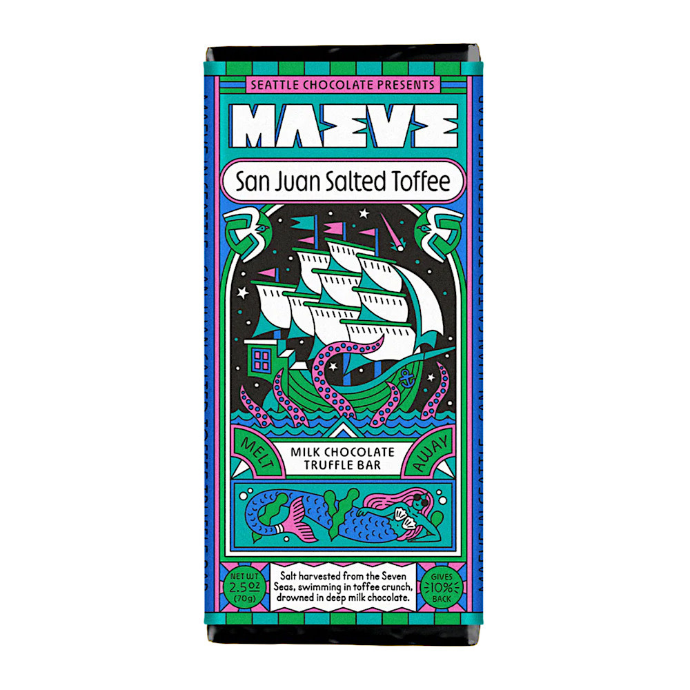  Maeve Milk Chocolate Truffle Bar - San Juan Salted Toffee