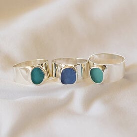 The Salty Gem The Salty Gem Blue Bold Sea Glass Band - 7