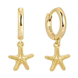 The Salty Gem The Salty Gem Blue Mar Hoops - Gold