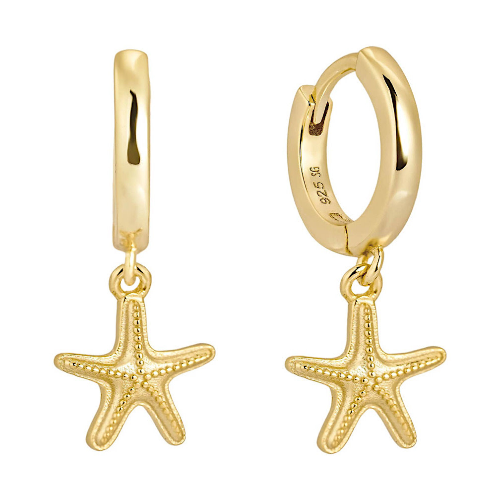 The Salty Gem The Salty Gem Blue Mar Hoops - Gold