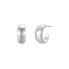 JaxKelly JaxKelly Wide Hoop Earrings - Silver