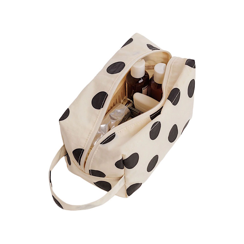 Baggu Dopp Kit - Cream & Black Polka Dot