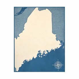 ChappyWrap ChappyWrap Original Blanket - Maine Map Blanket