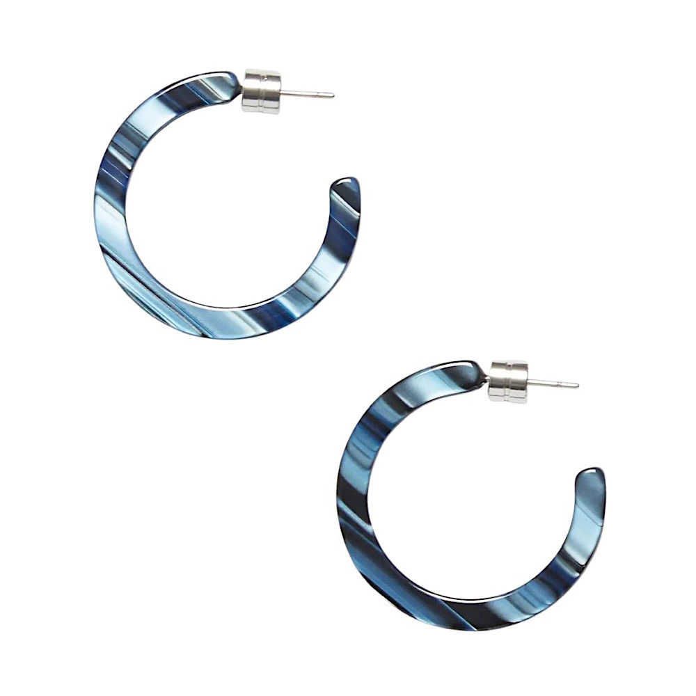Machete Mini Hoop Earrings - Indigo