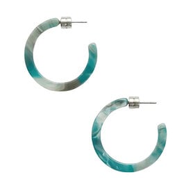 Machete Machete Mini Hoop Earrings - Jadeite Green