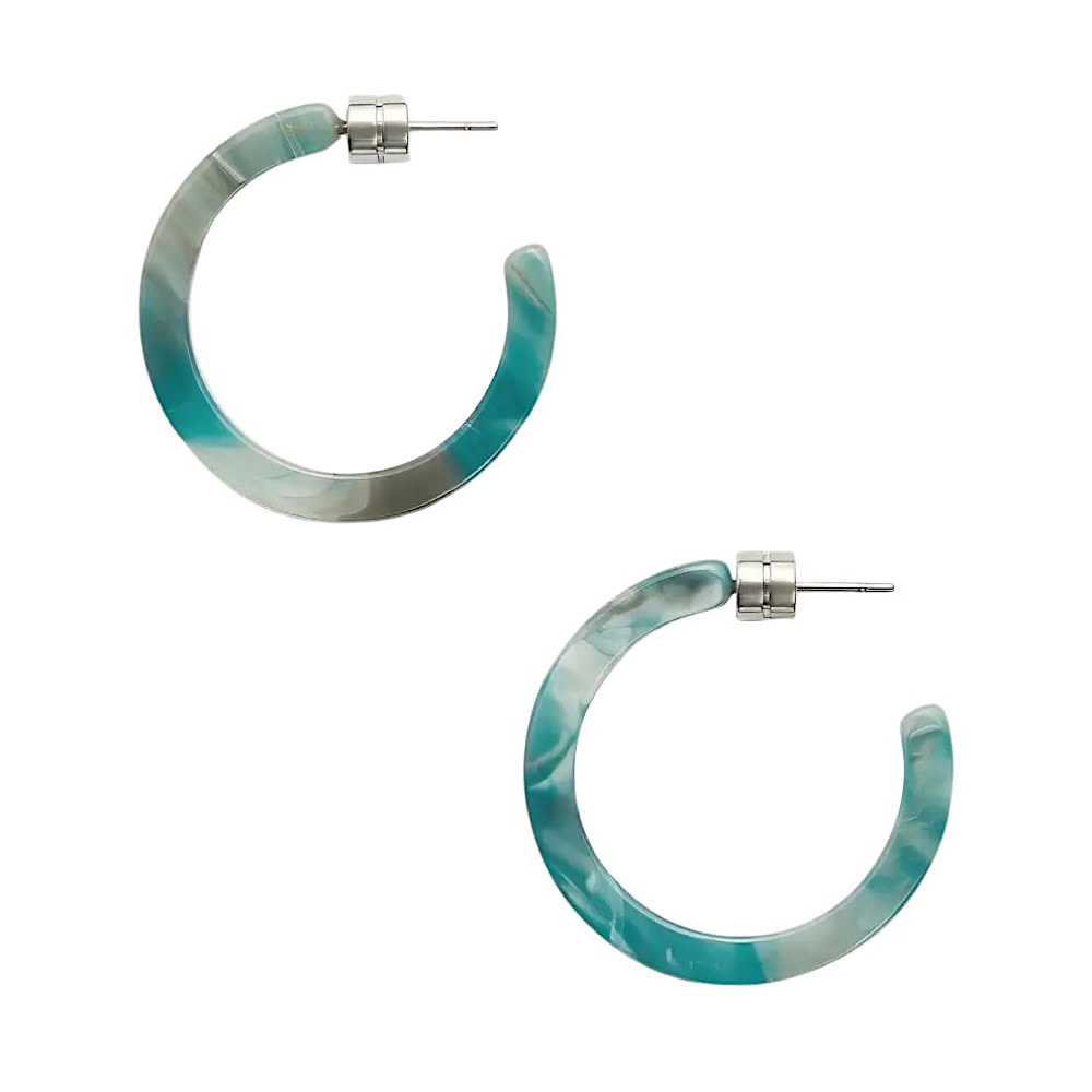 Machete Mini Hoop Earrings - Jadeite Green